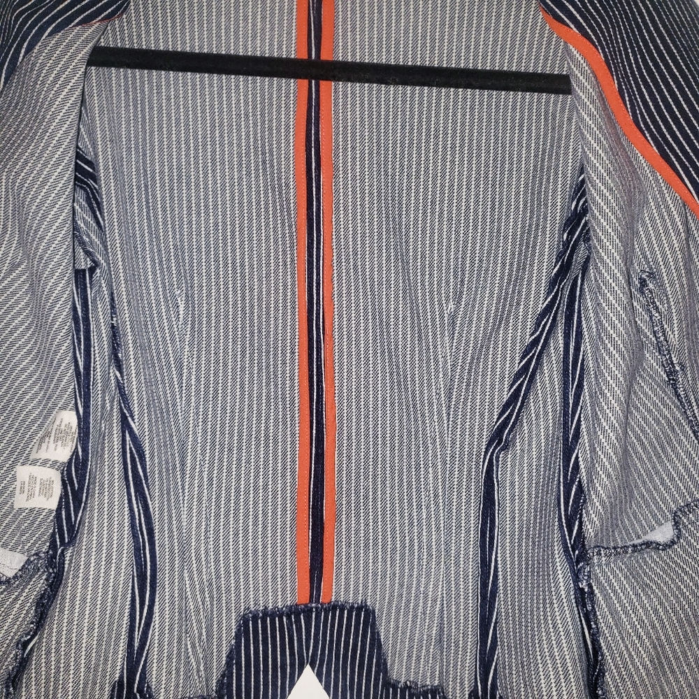 Rachel Roy Jacket blue/white pinstripe Sz 6. Excellent condition. - Picture 4 of 6